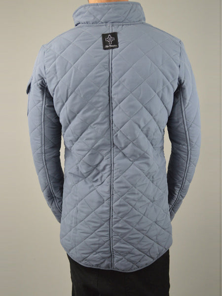 Quilted Jacket - Blue/ Grey