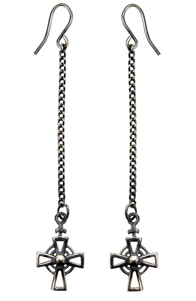 AC Solid Silver Drop Earrings | Earrings | ETTO Boutique