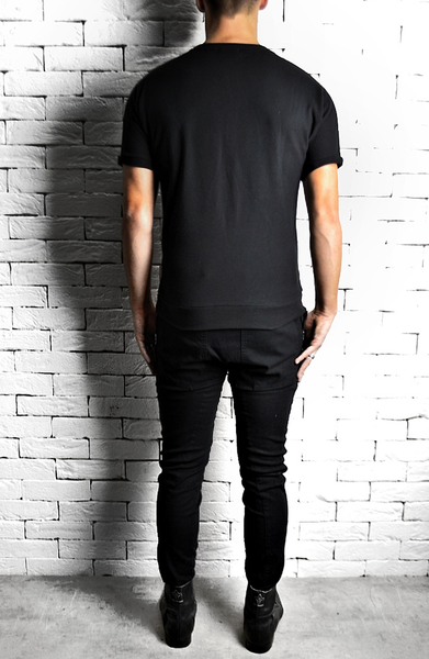 Alex Christopher Houndstooth Panel T-Shirt | Mens T-Shirts | ETTO Boutique