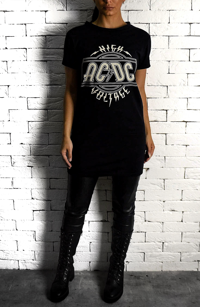 LTD AC/DC Long T-Shirt - Black