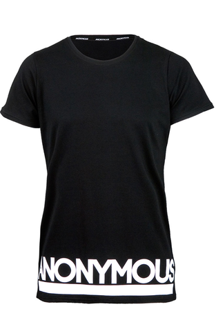 ANONYMOUS Crew T-Shirt - Black/White