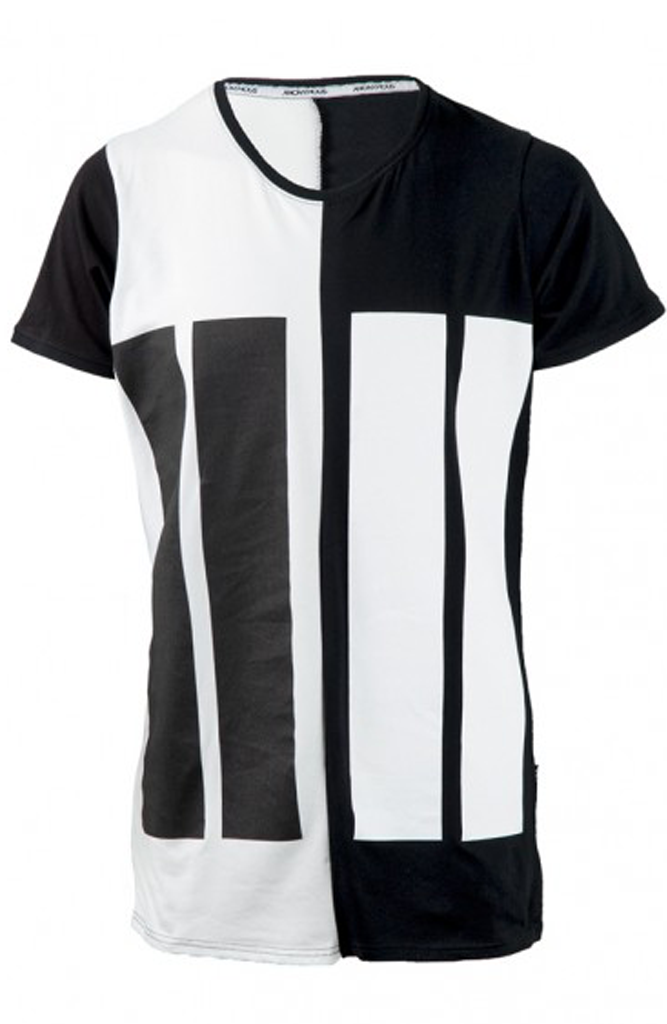 ANONYMOUS Barcode Block T-Shirt - Black/White