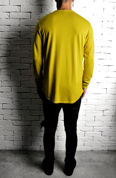 Alex Christopher Mustard Long Sleeve T-Shirt | Mens T-Shirts | ETTO Boutique 