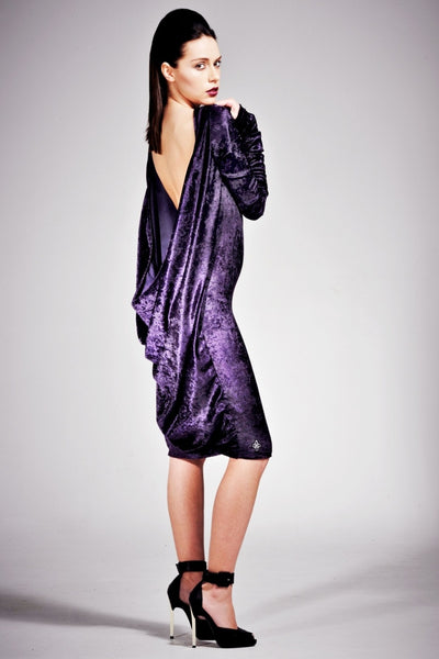 Eve Dress - Purple Velvet