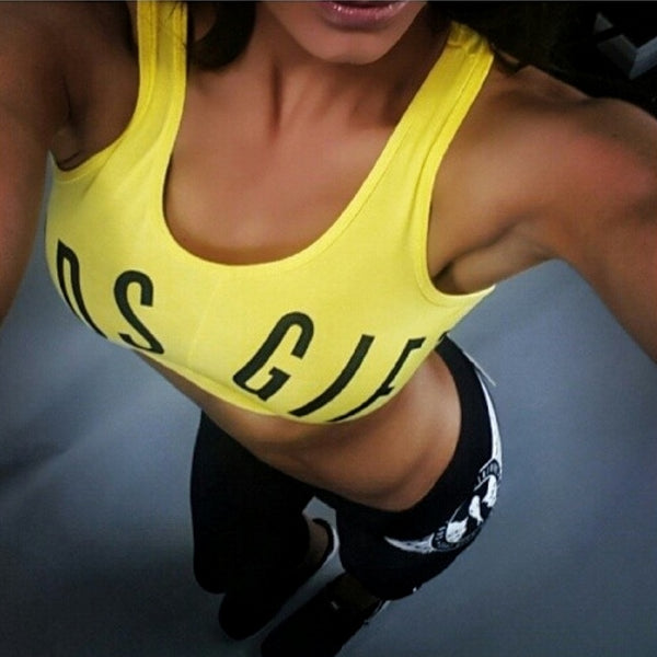 Gods Gift Cropped Vest - Yellow