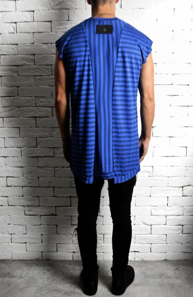 Alex Christopher Striped Cap Sleeve T-Shirt | Mens Striped T-Shirt | ETTO Boutique 