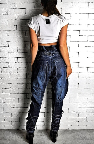 Denim Strap Jeans | Womens Jeans | ETTO Boutique 