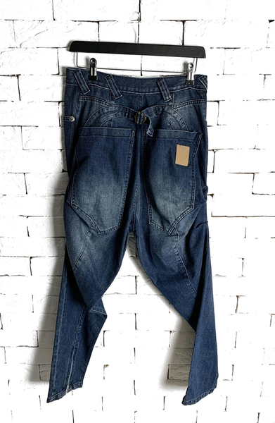 Original Drop Crotch Jeans - Distressed Blue