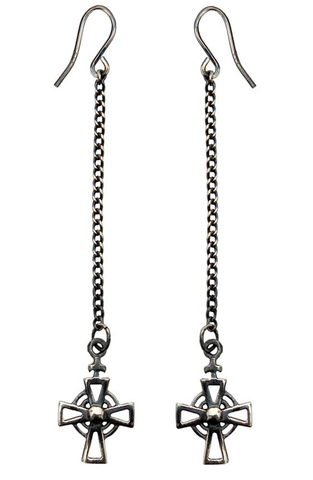 AC Solid Silver Drop Earrings | Earrings | ETTO Boutique