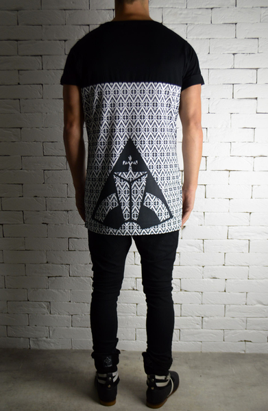 Kaleidoscope Longline V Neck | Mens Longline T-Shirts | ETTO Boutique 