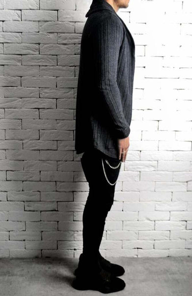 Knitted Cardigan - Charcoal