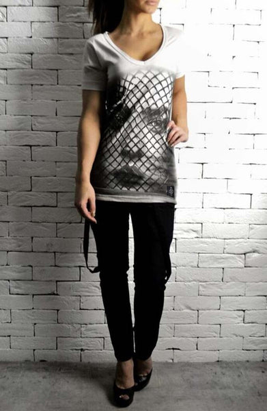 Alex Christopher Mesh Face T-Shirt | women's t-shirts and tops | ETTO Boutique 