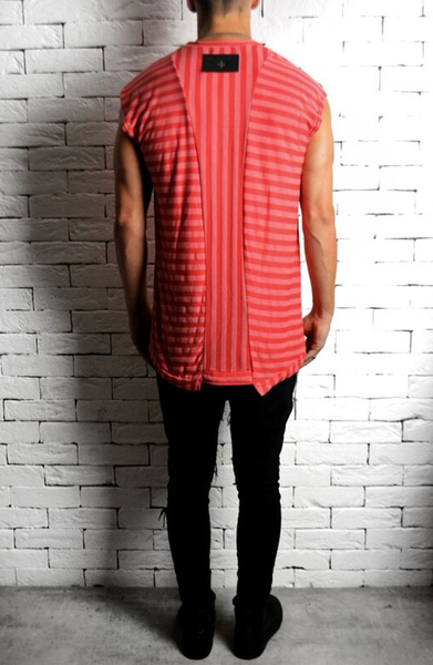 Cap Sleeve T-Shirt - Pink Stripe