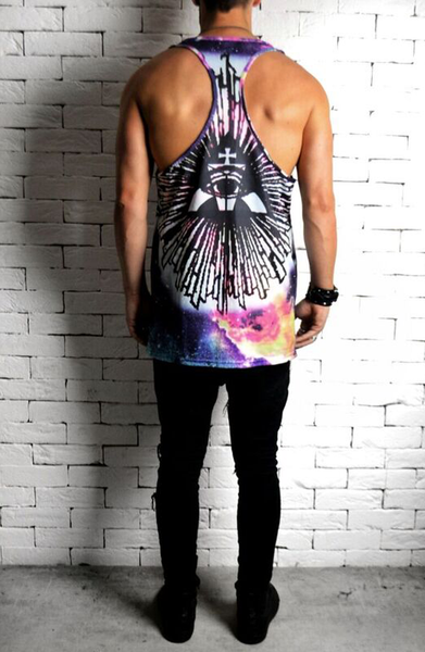 Alex Christopher Sublimation Illuminati Print Ibiza Vest | Men's Vest | ETTO Boutique 