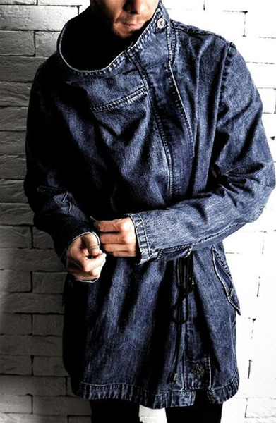 Washed Denim Trench Coat | Mens Trench Coats | ETTO Boutique