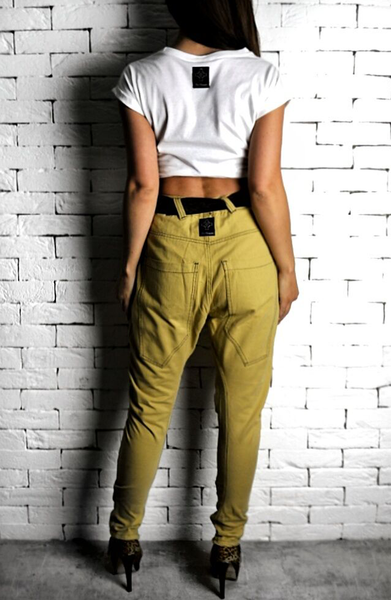 Mustard High Waisted Twisted Jeans | Women's Jeans | ETTO Boutique