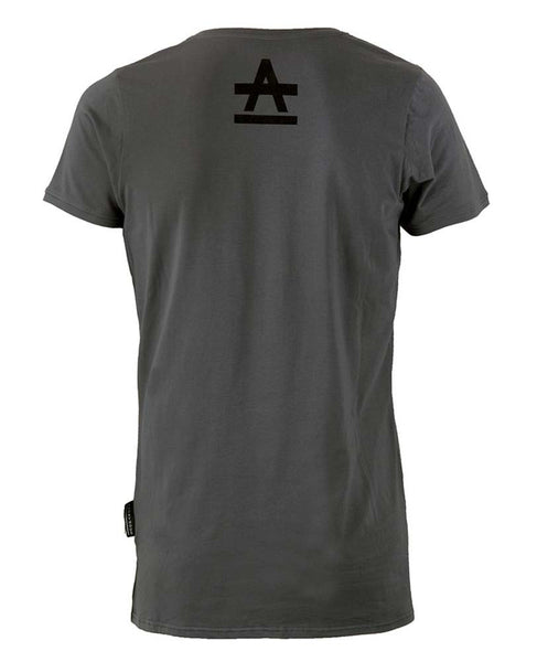 Grey Barcode Print Long T-Shirt | Longline T-Shirts | ETTO Boutique