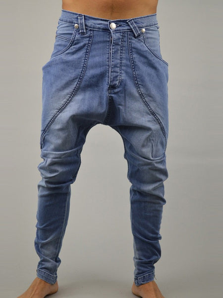 Side Pocket Jean - Bleached Blue