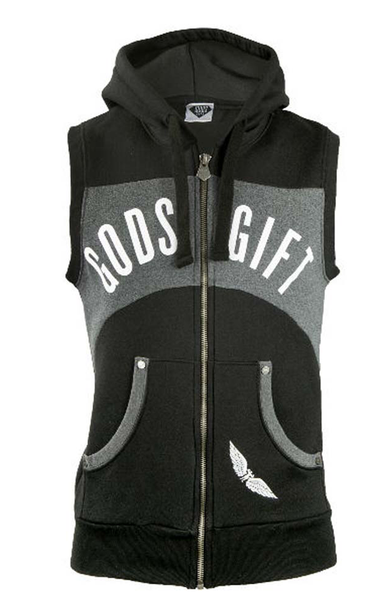 GG Sleeveless Contrast Gym Hoodie | Gym Clothing | ETTO Boutique 