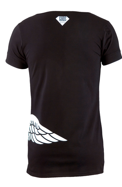 Black God's Gift Wings Gym T-Shirt | Gym Clothing | ETTO Boutique 