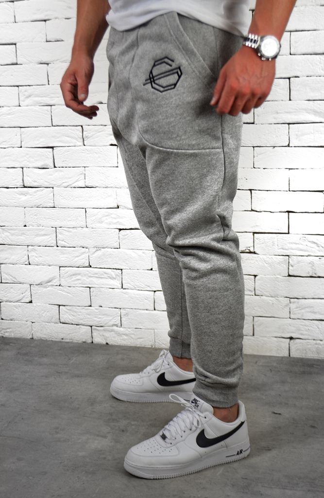 Gods Gift Drop Crotch Joggers Grey