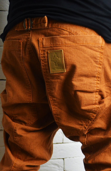 Tan Drop Crotch Jeans | Mens Drop Crotch Jeans | ETTO Boutique 